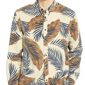 SCOTCH & SODA Slim Fit Leaf Print Shirt Sz XXL NEW